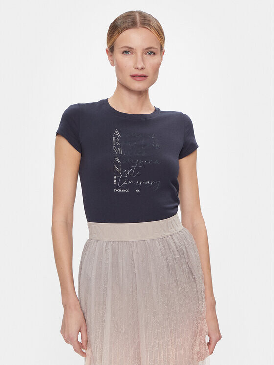 

Футболка узкого кроя Armani Exchange, синий