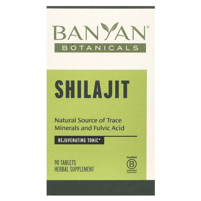 

Banyan Botanicals, Мумие, 600 мг, 90 таблеток (300 мг в каждой таблетке)