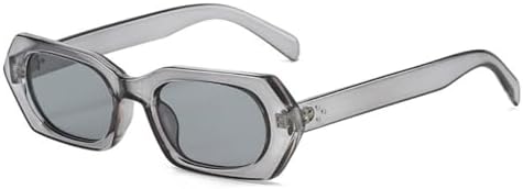 

Солнцезащитные очки Polygon для женщин, модные заклепки, декоративные линзы, защита от УФ-излучения UV400, солнцезащитные очки для мужчин, темно-зеленые MTZJH, Grey Light Gray