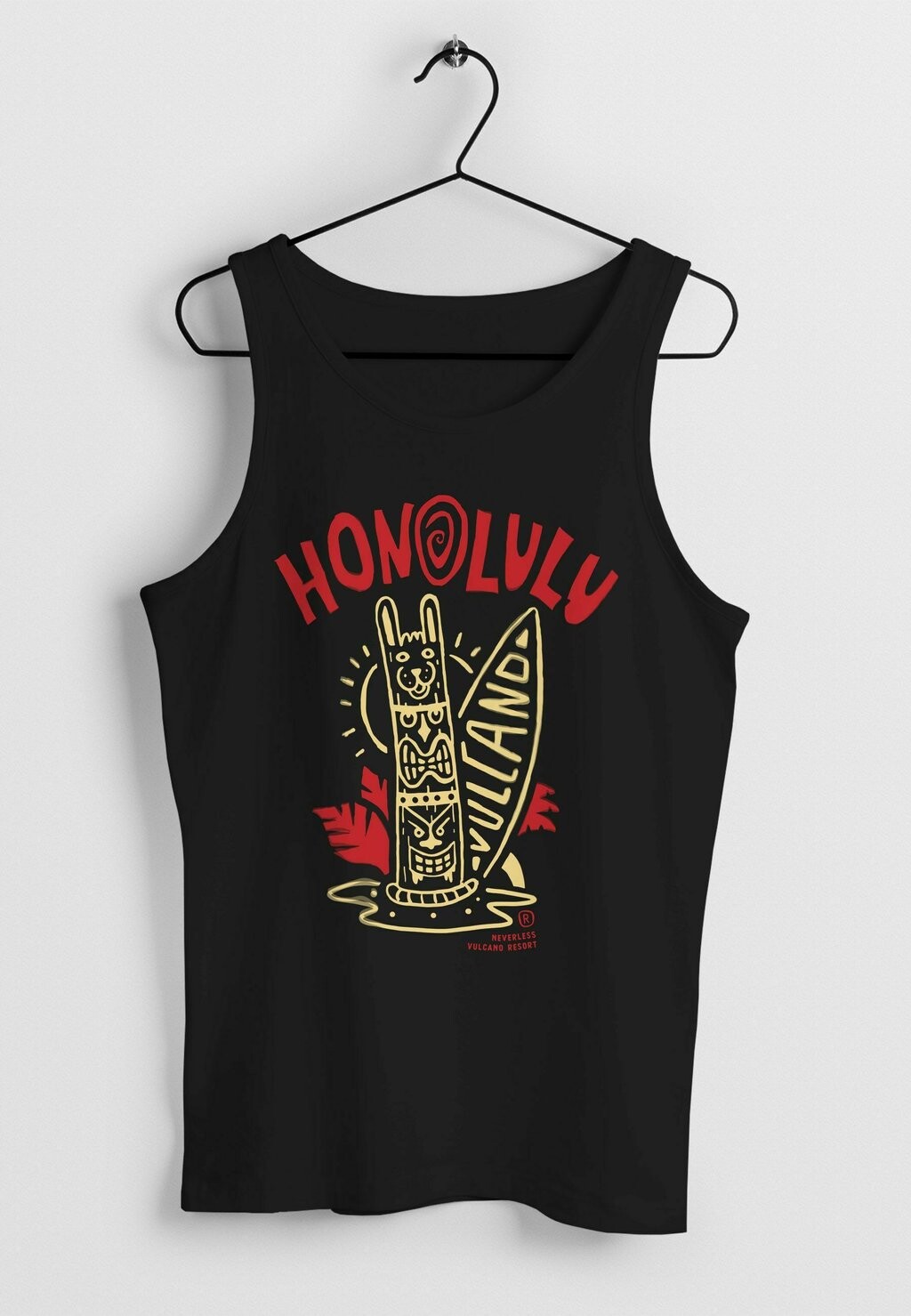 

Топ TANK-HONOLULU TIKI TOTEM MASKE SURFBRETT SURFEN FASHI Neverless, черный