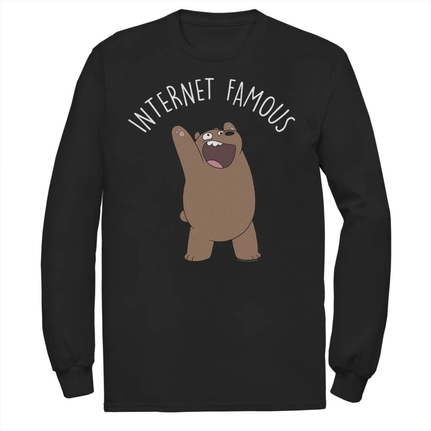 

Мужская футболка с длинными рукавами CN We Bare Bears, известная в Интернете Licensed Character