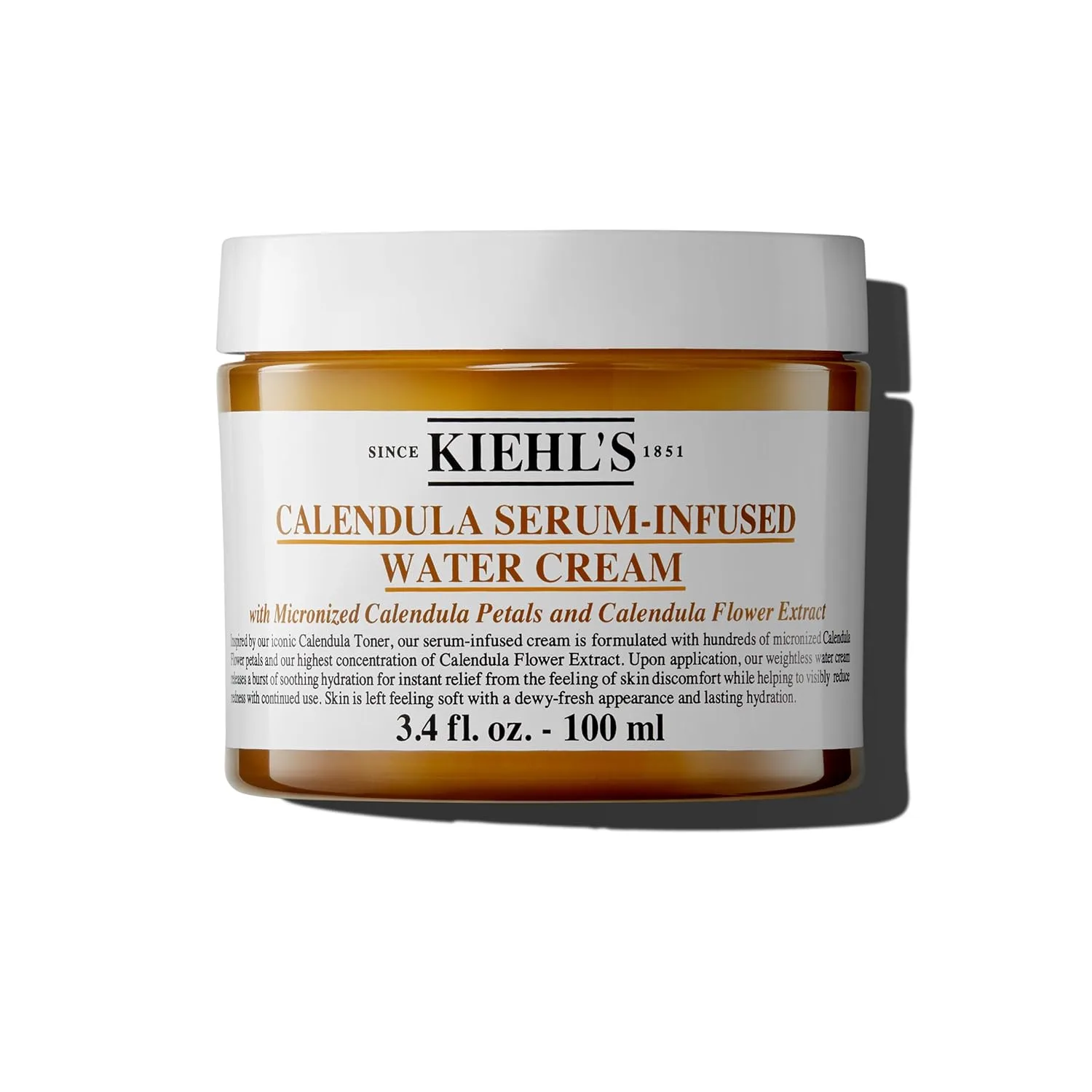 Сыворотка Kiehl's — Calendula Serum Infused Water Cream, увлажняющий гель для всех типов кожи, выравнивает, 100 мл