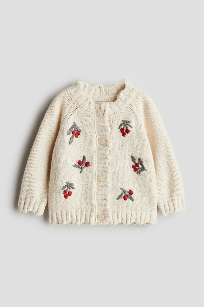

Кардиган с вышивкой H&M, белый