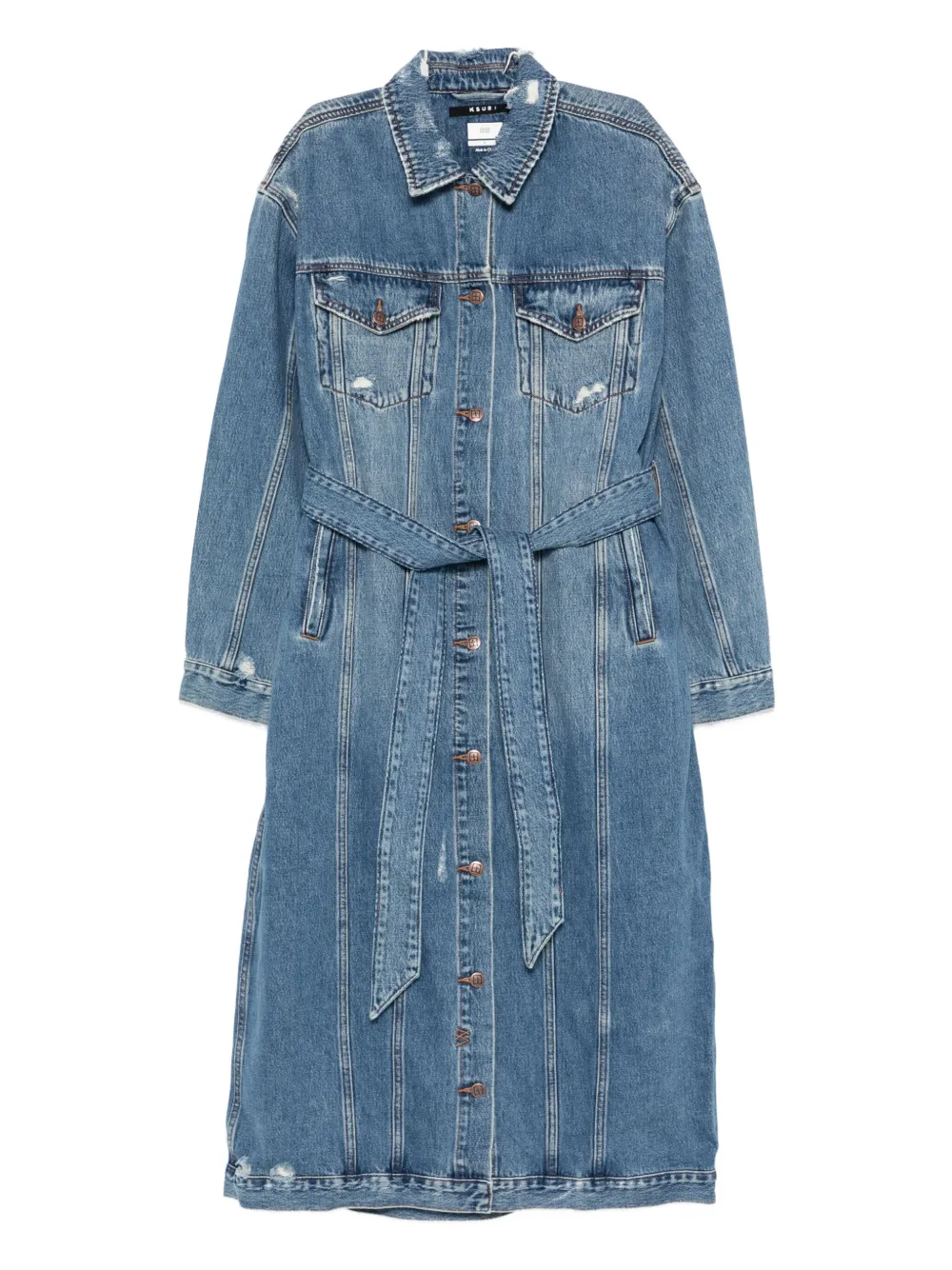 

Пальто Trucker Relik с эффектом потертости Ksubi, синий