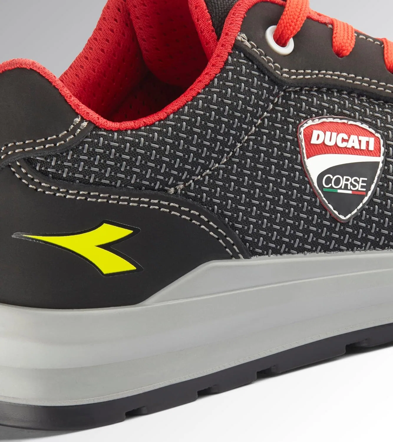 Защитные ботинки UTILITY DIADORA Ducati Speedy Race S3S, черно-серые — фото 3