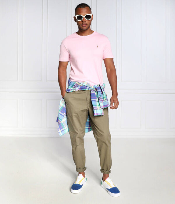 Футболка Polo Ralph Lauren Custom Slim Fit, розовый — фото 2