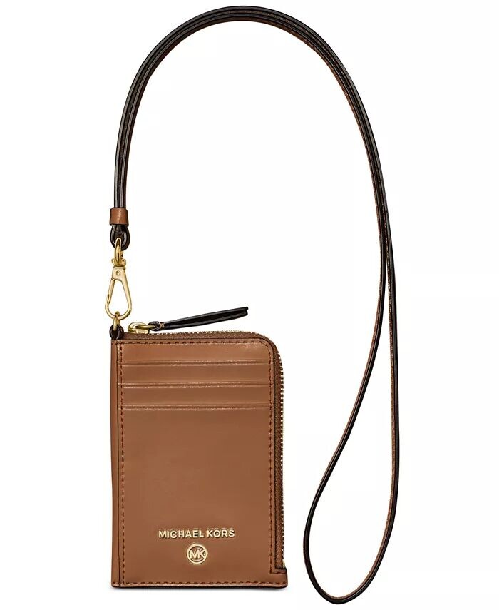

Маленький кожаный ремешок с подвеской Jet Set Michael Kors, коричневый