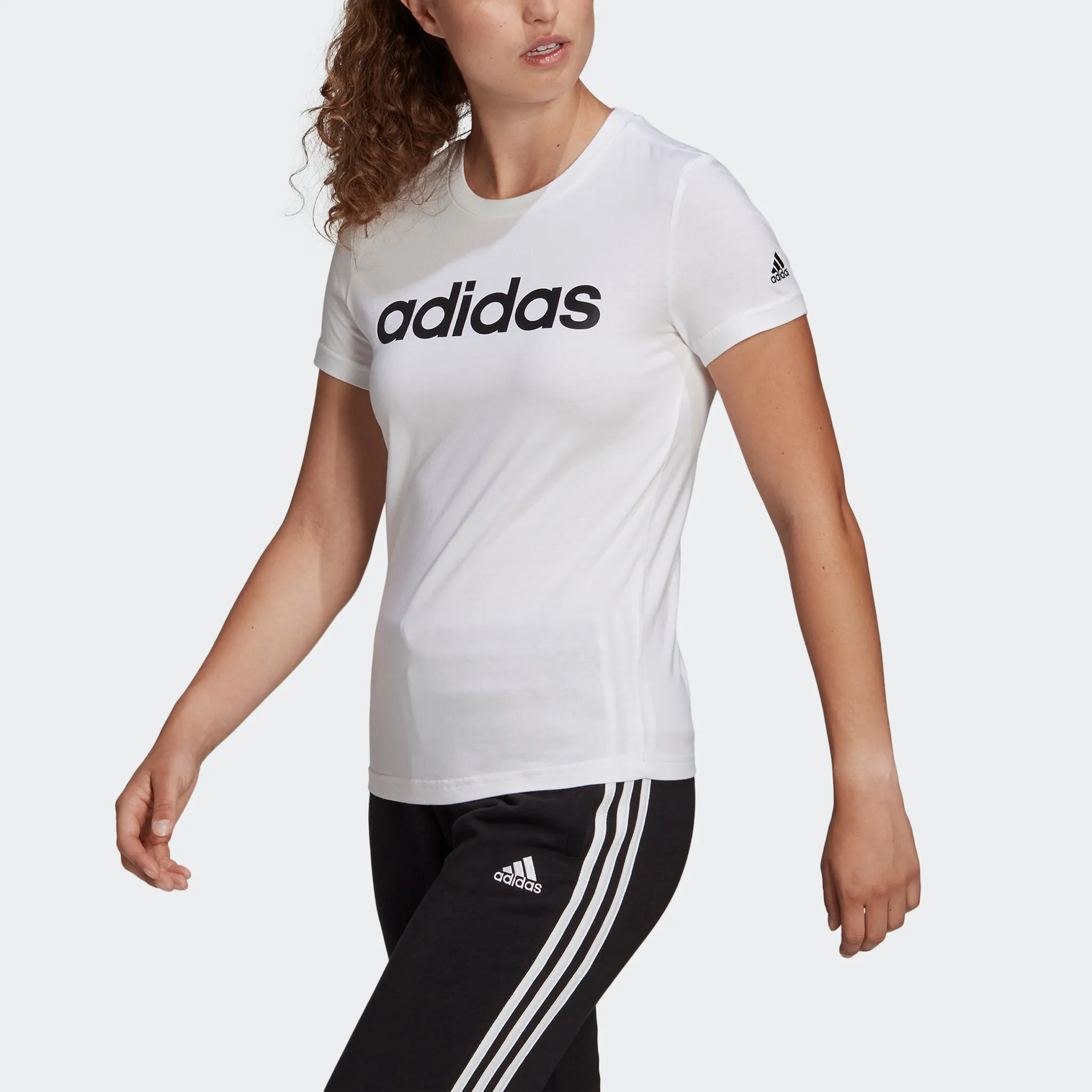 Футболка Adidas Sportswear "W LIN T", белый — фото 2