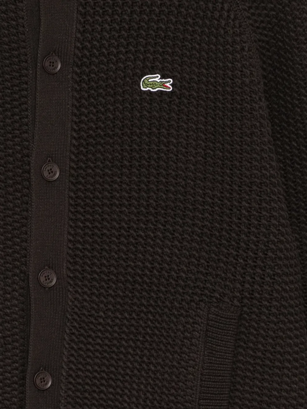 Кардиган с длинными рукавами и нашивкой с логотипом Lacoste, коричневый — фото 3