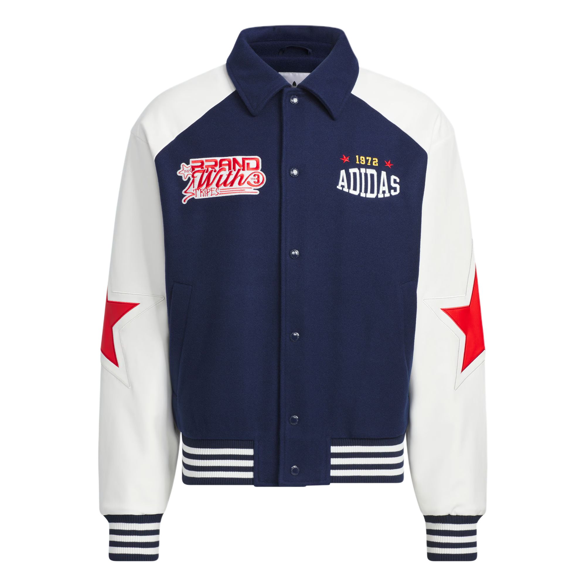 Adidas Originals Куртка унисекс темно-синяя/ярко-белая, Dark Indigo/Bright White — фото 3