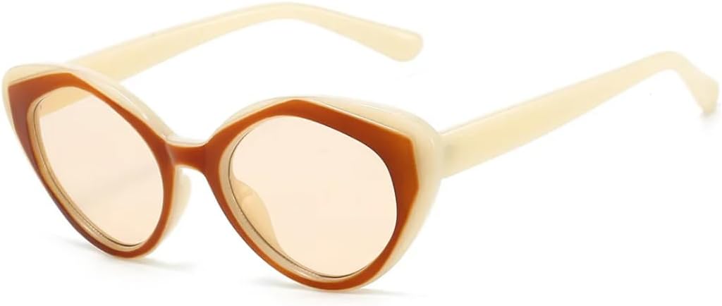 

Солнцезащитные очки с защитой от УФ-излучения UV400 | Леопардовый градиентный «кошачий глаз» | Линзы конфетных цветов для женщин и мужчин, для занятий спортом на открытом воздухе и вождения DSVIGF, Brown Champagne