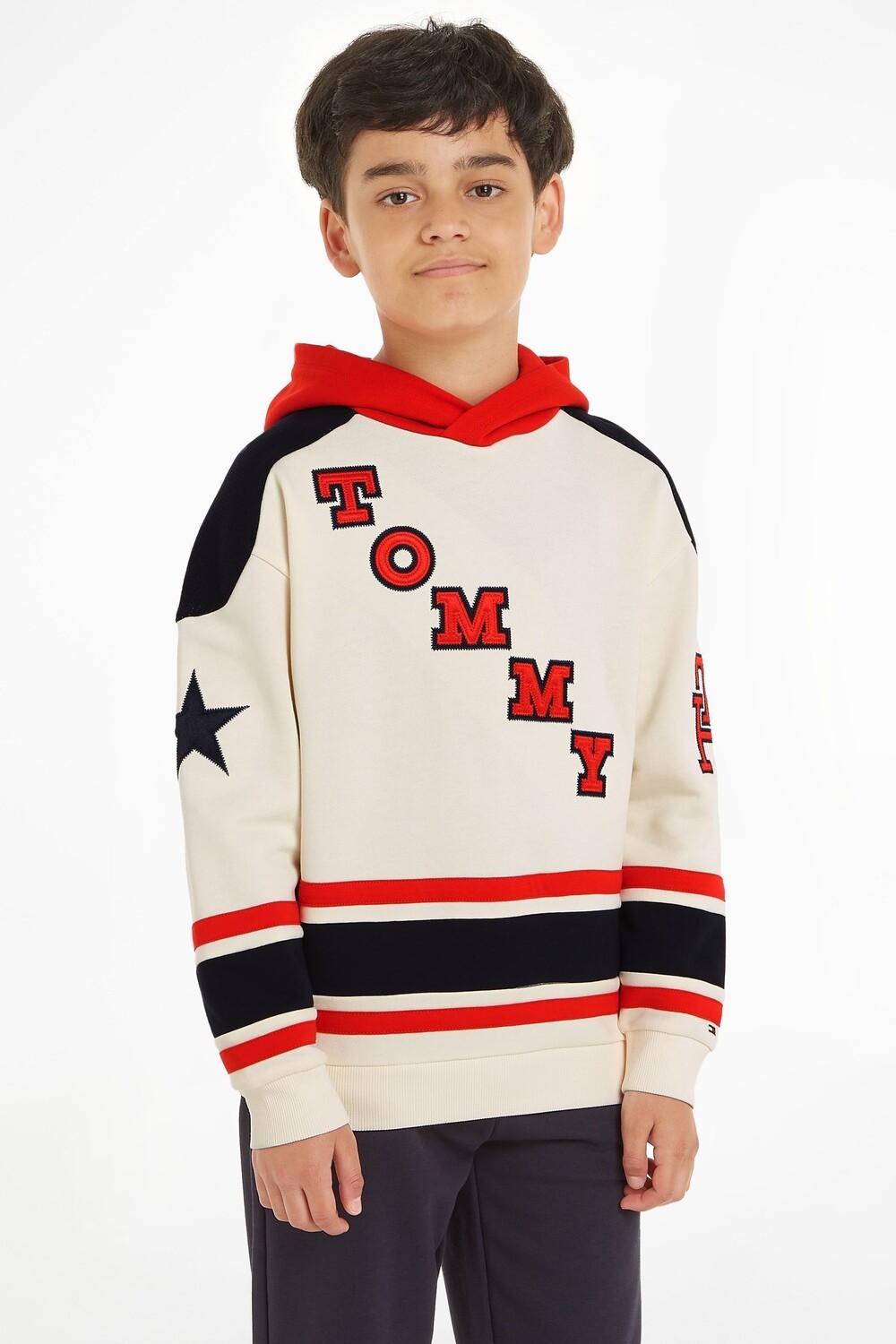 

Кремовое университетское худи Tommy Hilfiger, бежевый