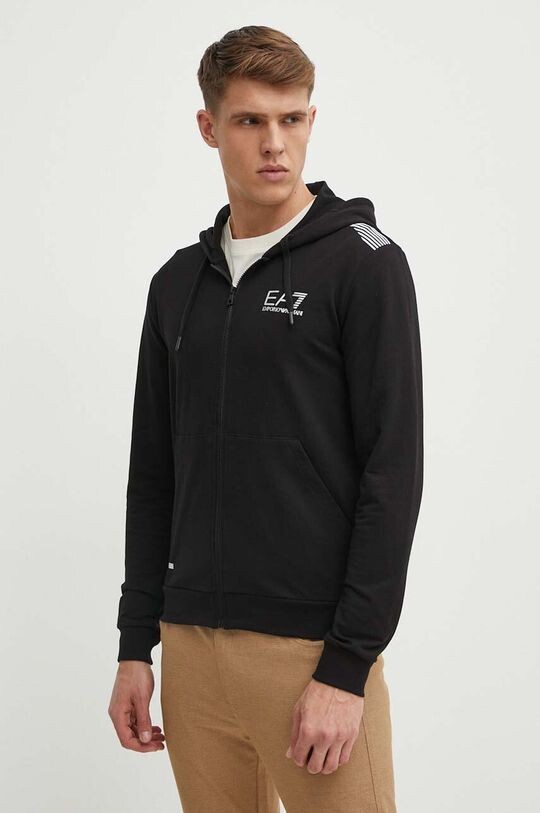 

Толстовка с капюшоном EA7 Emporio Armani, черный