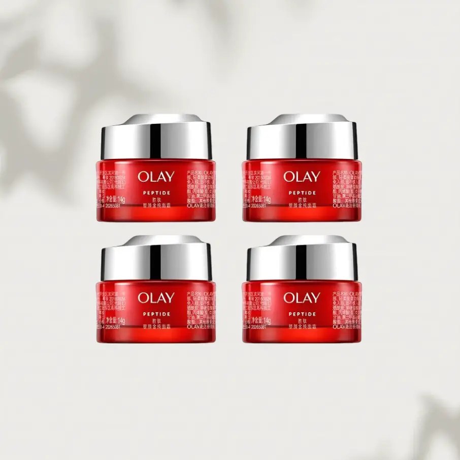 Olay Набор пробников Facial Gold Pure для увлажнения, разглаживания морщин и антивозрастного ухода, дорожный комплект 14г*4 — фото 2