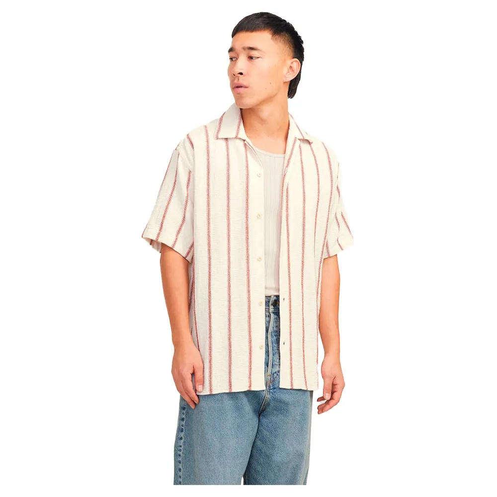 

Рубашка с коротким рукавом Jack & Jones Coba Stripe Resort, бежевый