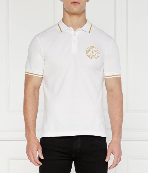 

Рубашка поло Slim fit Versace Jeans Couture, белый