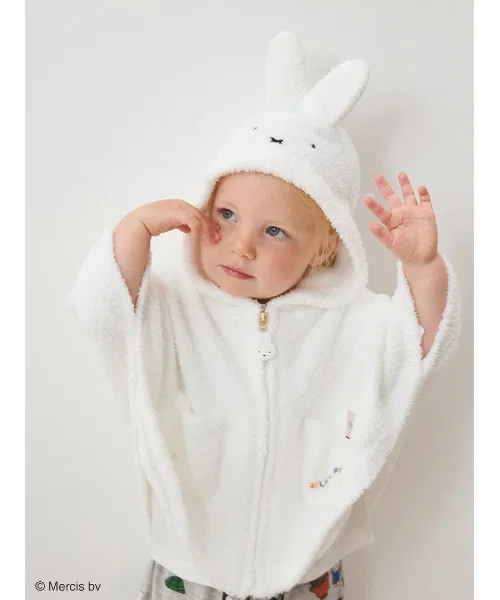 Пончо для малышей Miffy & Boris Dick Bruna BABY MOCO офф-белый — фото 4
