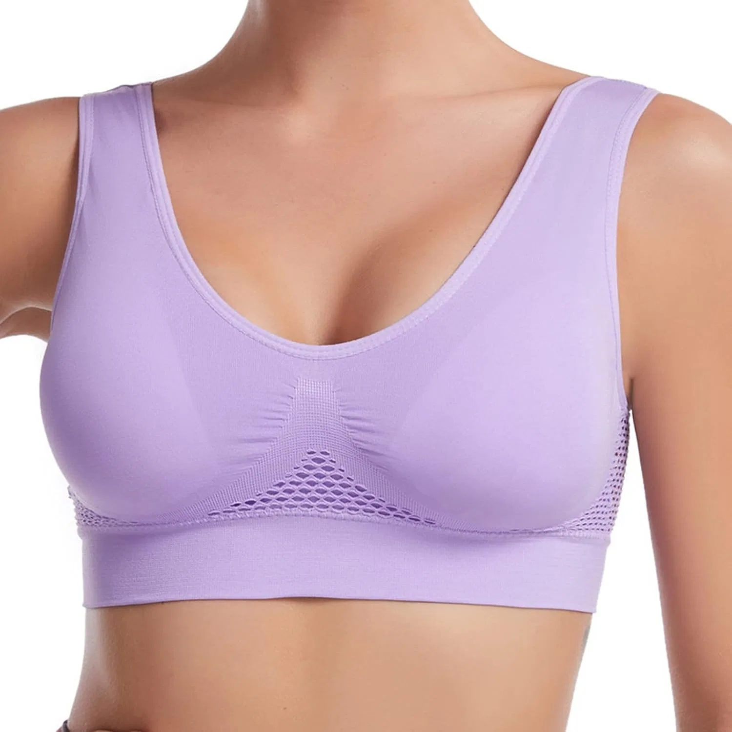 Спортивный бюстгальтер Breathable Cool Liftup Air Bra, женский, фиолетовый — фото 3