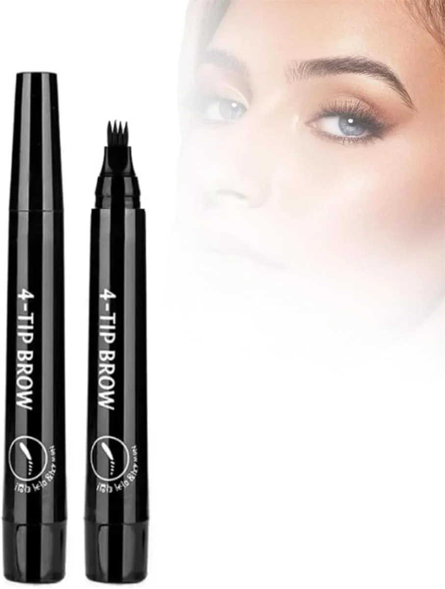 Водостойкий карандаш для бровей и бороды «Magic Eyebrow Enhancing Pen» от Nexavale Pelinuar, Black