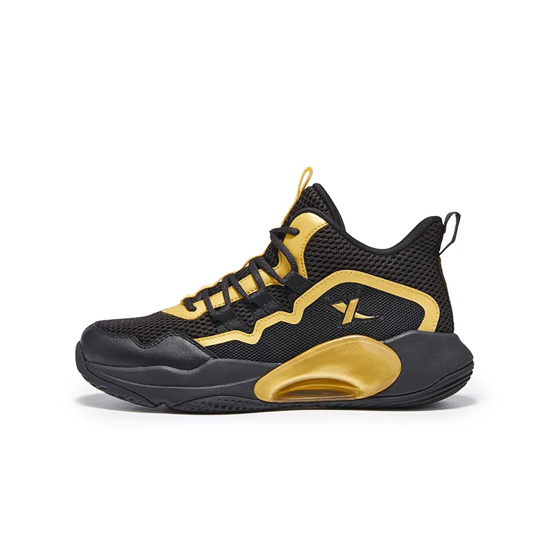 XTEP Детские баскетбольные кроссовки mid top black gold