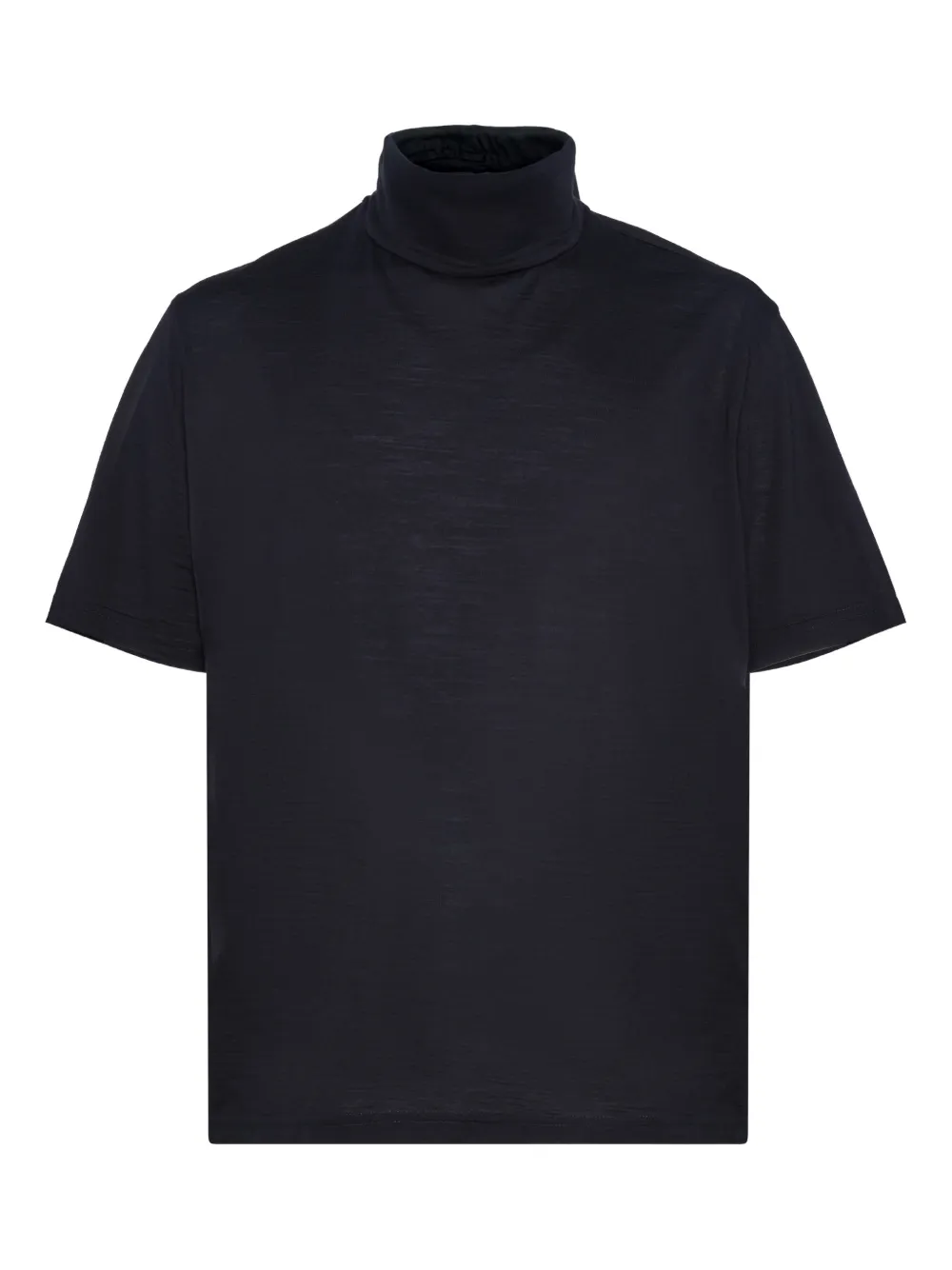 

Свитер с короткими рукавами и воротником-гольф Low Brand, синий