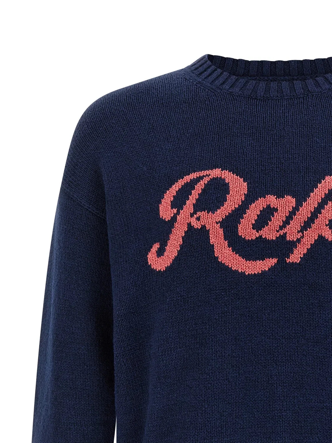 Свитер с логотипом, выполненным в технике интарсия POLO RALPH LAUREN, синий — фото 3