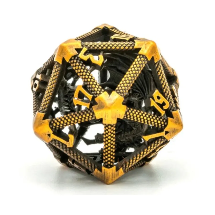 

d20 Крепость Полого Дракона – Золото, Dice Sets - Metal - Hollow