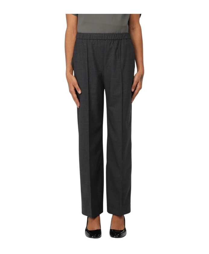 

Брюки прямого кроя из смесовой шерсти. Fabiana Filippi, черный