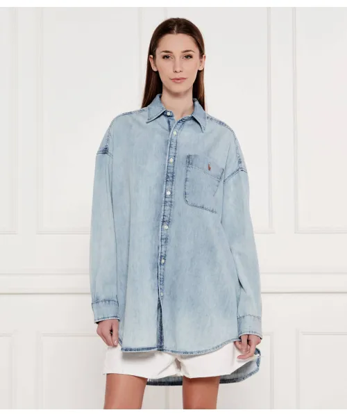 

Джинсовая рубашка Relaxed fit Polo Ralph Lauren, синий