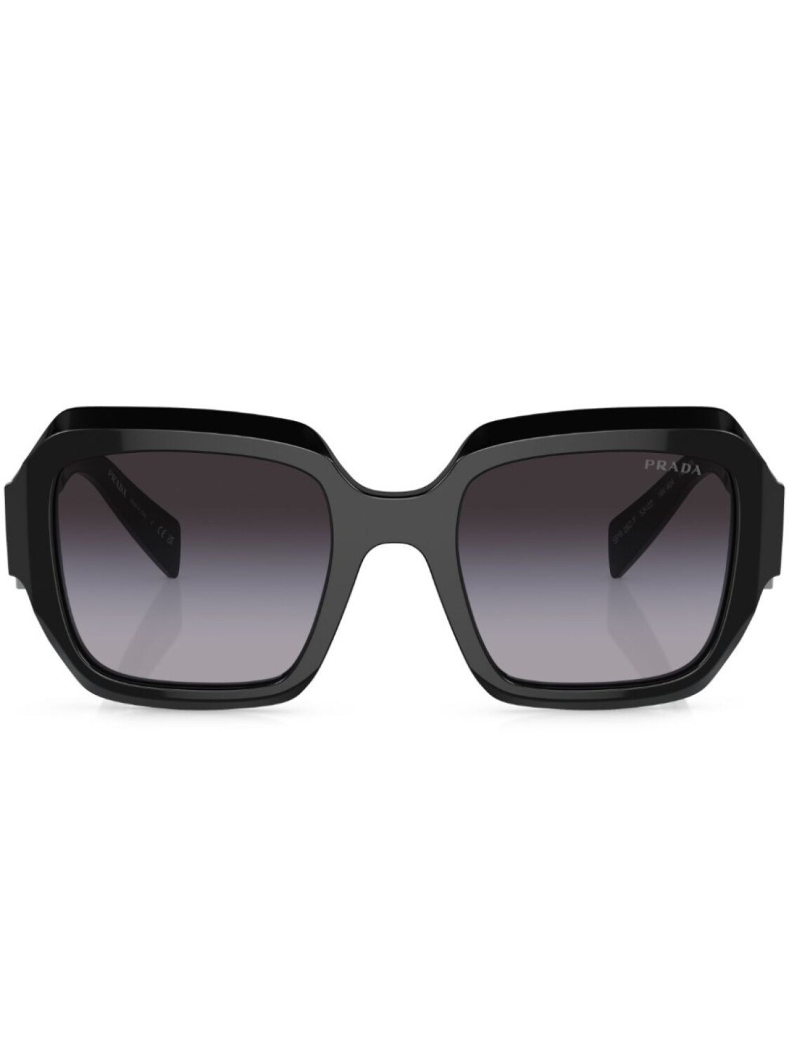 

Prada Eyewear солнцезащитные очки в массивной оправе с логотипом, черный