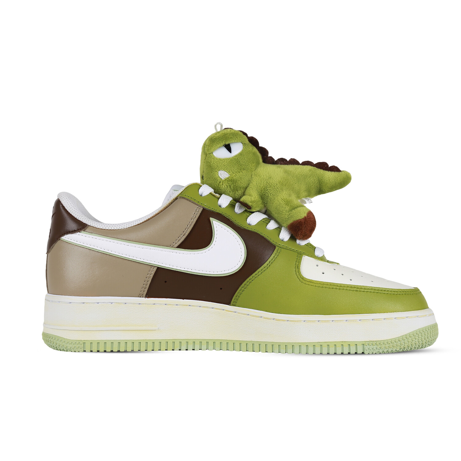 

Мужские кроссовки для скейтбординга Nike Air Force 1, White-green-brown