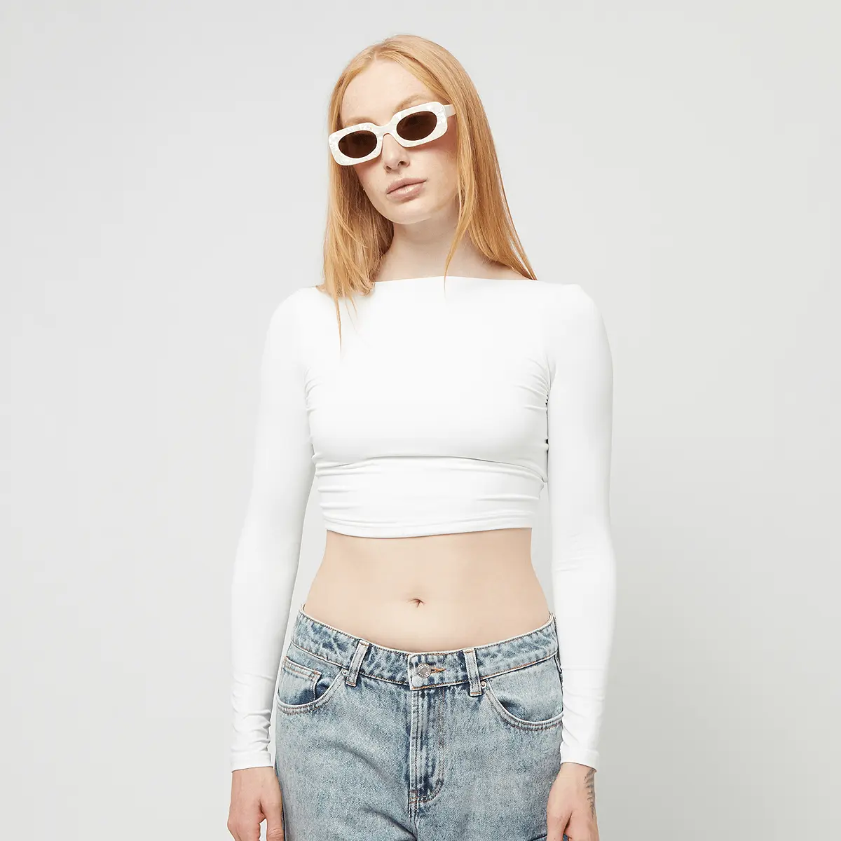 

Лонгслив Decibel Backless Cropped Longsleeve, белый