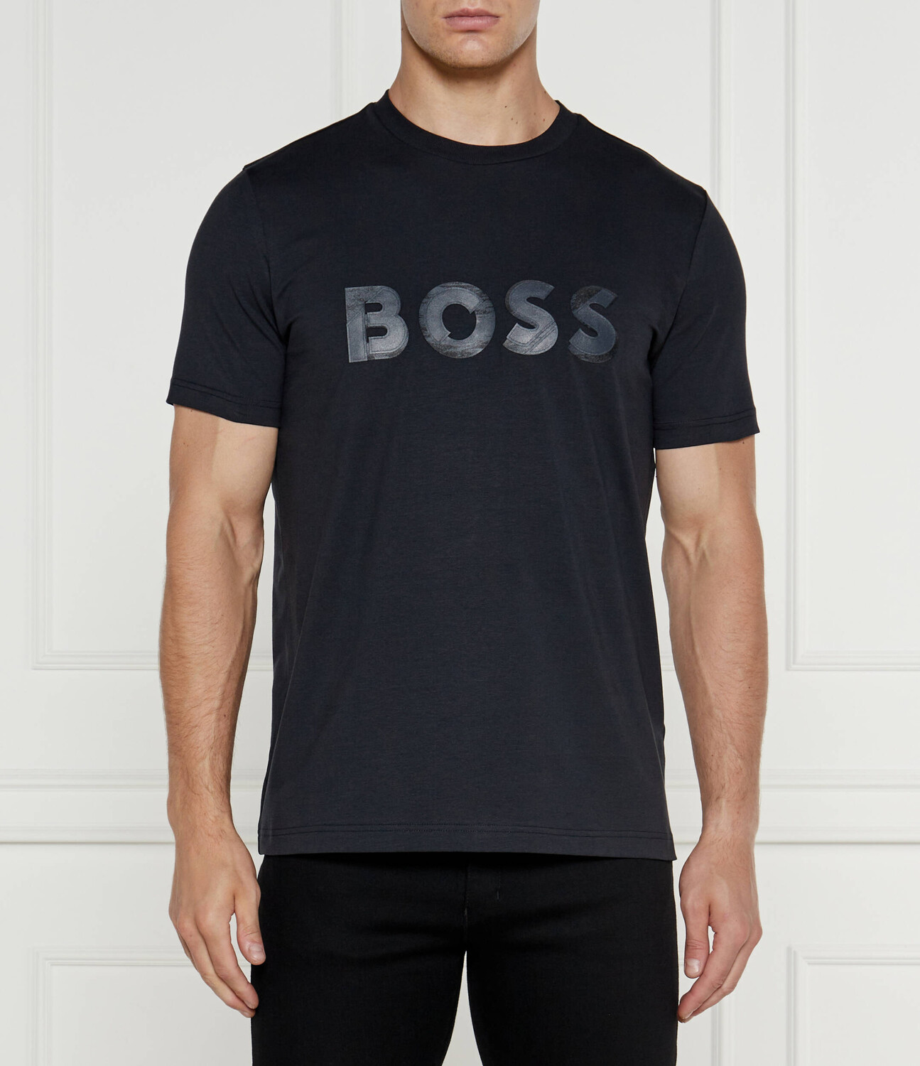 

Футболка BOSS GREEN Jagged Relaxed fit stretch, черный