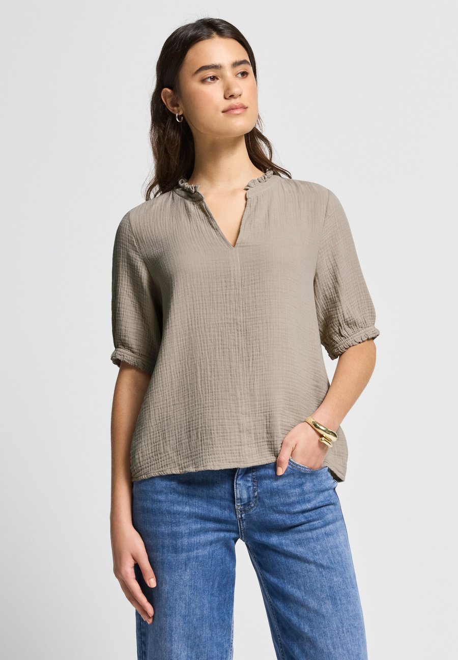 

Блуза Street One Studio Blouse, Beige/Mottled Beige
