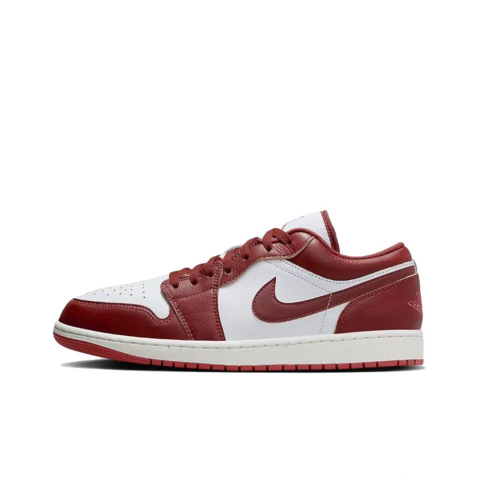 Кроссовки Air Jordan 1 Vintage Basketball Shoes Unisex Low-top White/red, белый/красный — фото 2