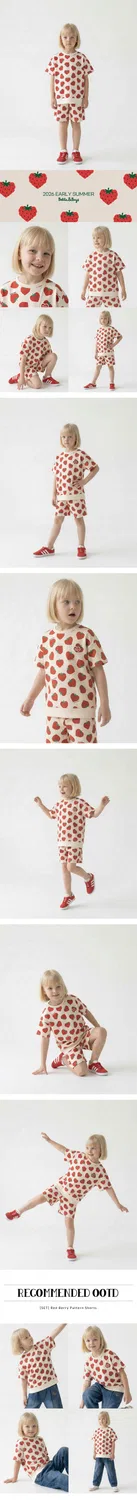 Детский комплект из футболки и шорт Very All Over красный от Belita&Boys — фото 3