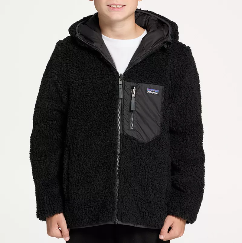 Детская двусторонняя куртка Patagonia Ready Freddy с капюшоном, цвет Ink Black — фото 4