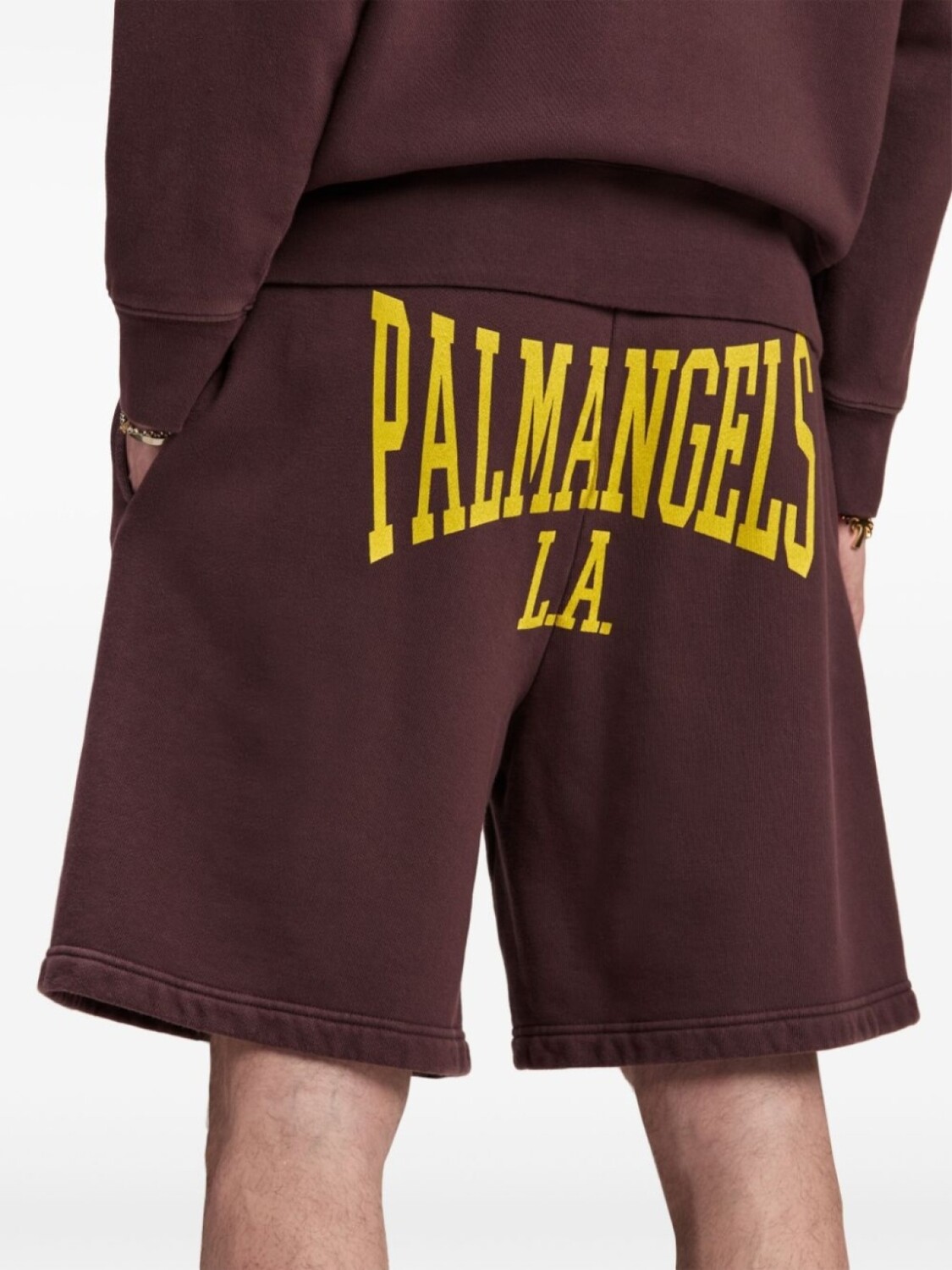 Palm Angels спортивные шорты с логотипом, красный — фото 2