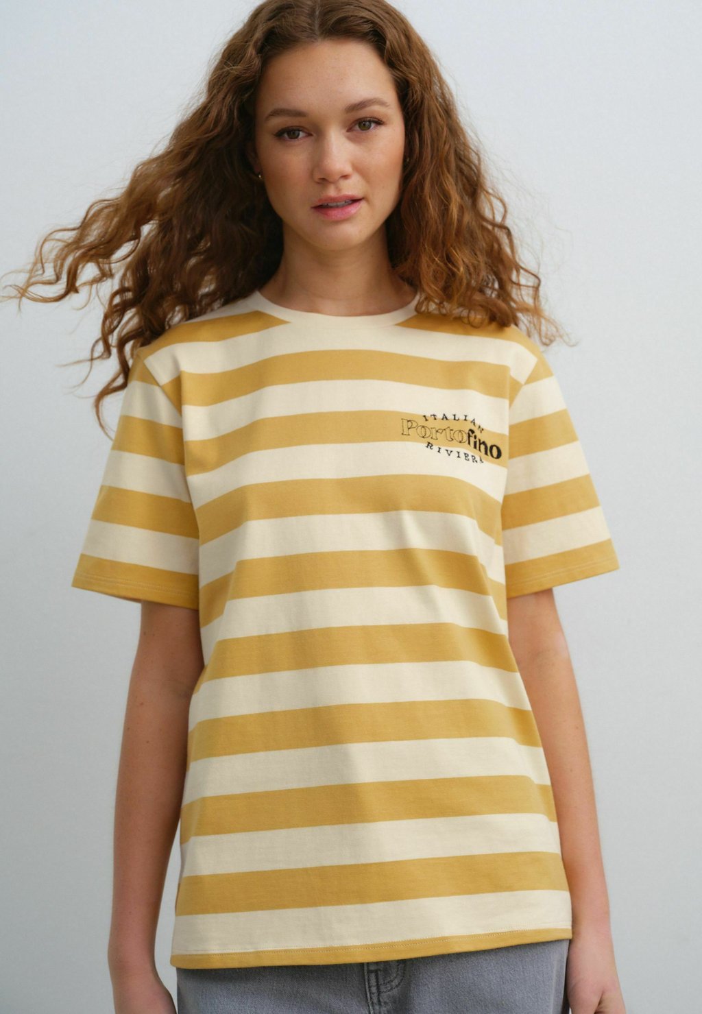 

Футболка с принтом REGULAR FIT CORDED HEAVYWEIGHT Next, желтый