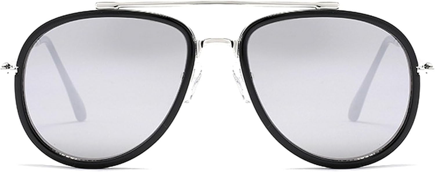 

Круглые панк-солнцезащитные очки для мужчин, роскошные очки-пилот для мужчин, винтажная металлическая оправа, женские овальные солнцезащитные очки с защитой от УФ-излучения UV400 mincl, Silver