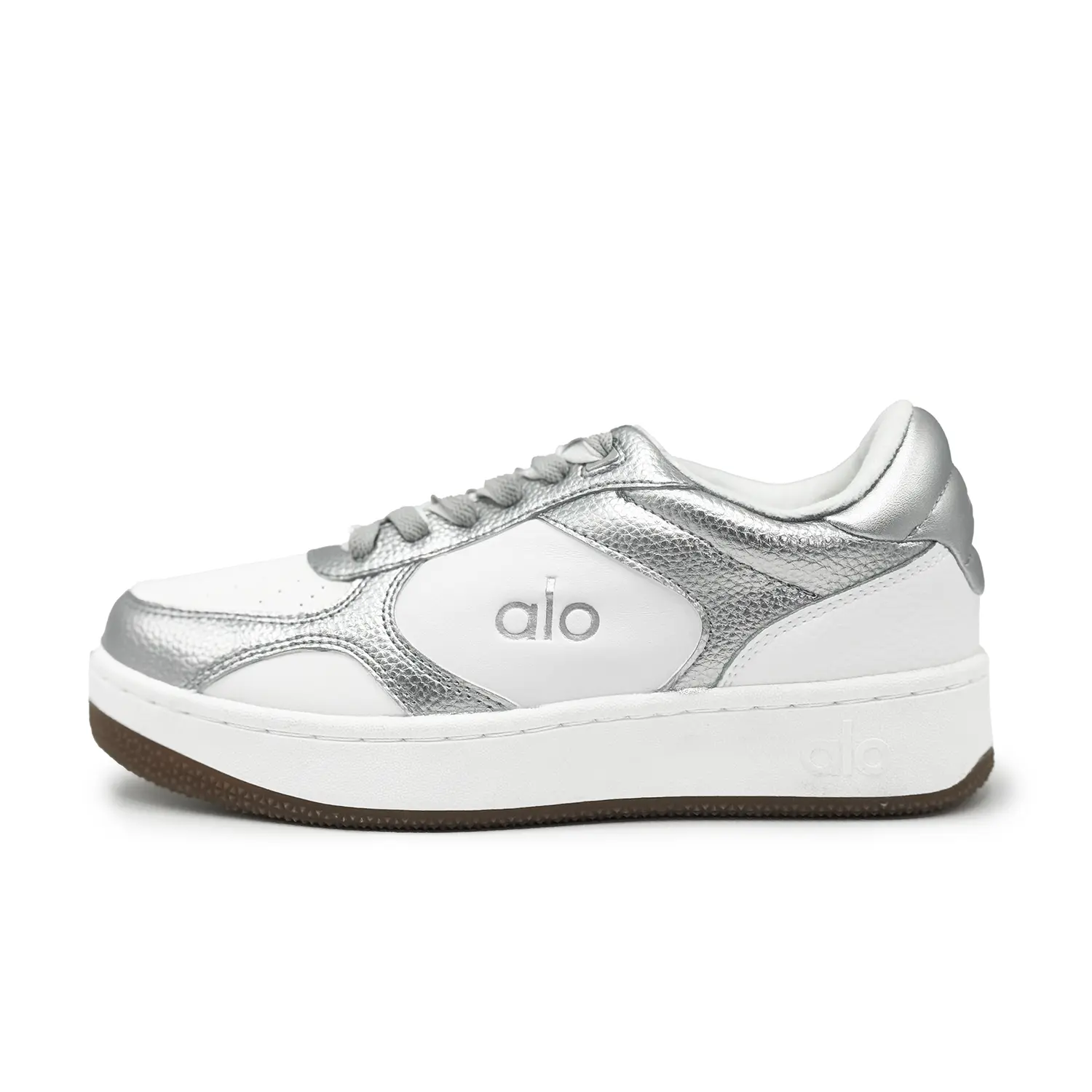Alo Yoga Кроссовки Recovery Mode Minimalist Style White Silver, износостойкие, низкие, для скейтбординга, унисекс, серебристые