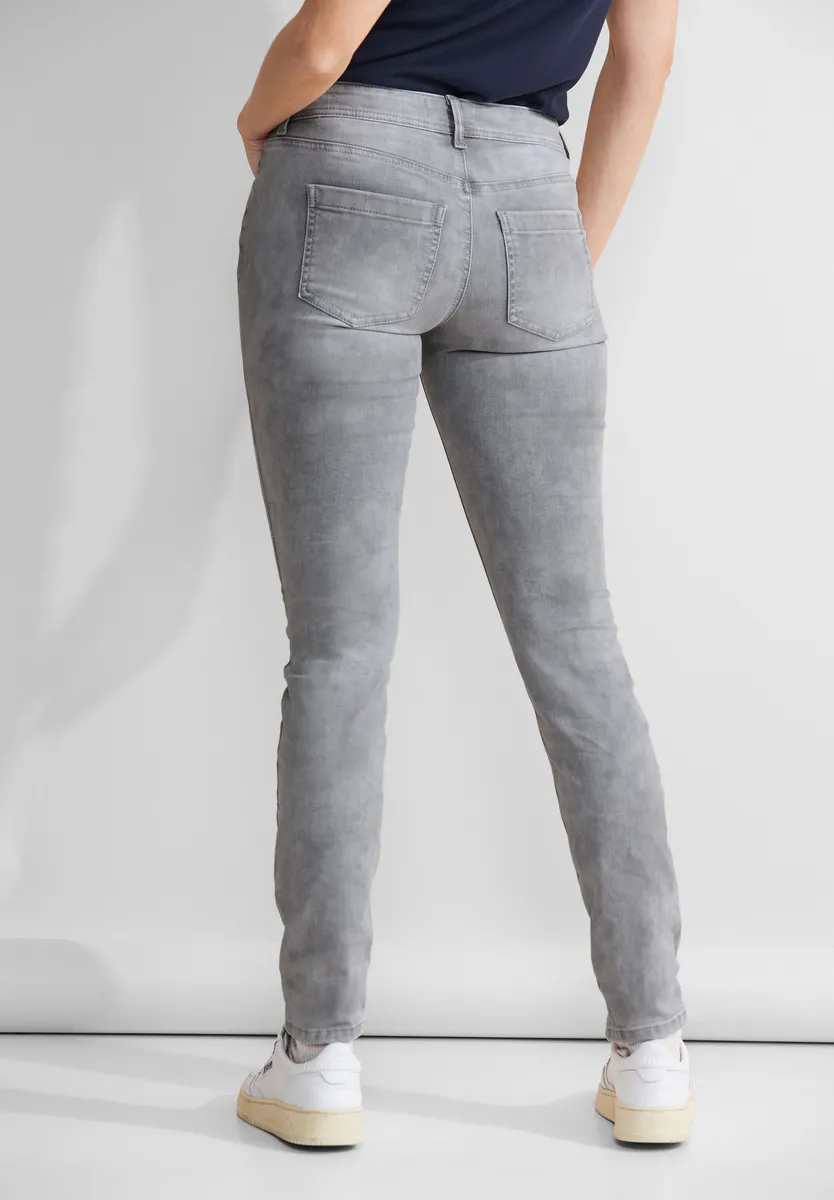 

Узкие джинсы STREET ONE, средняя талия, цвет Light Grey Random Wash