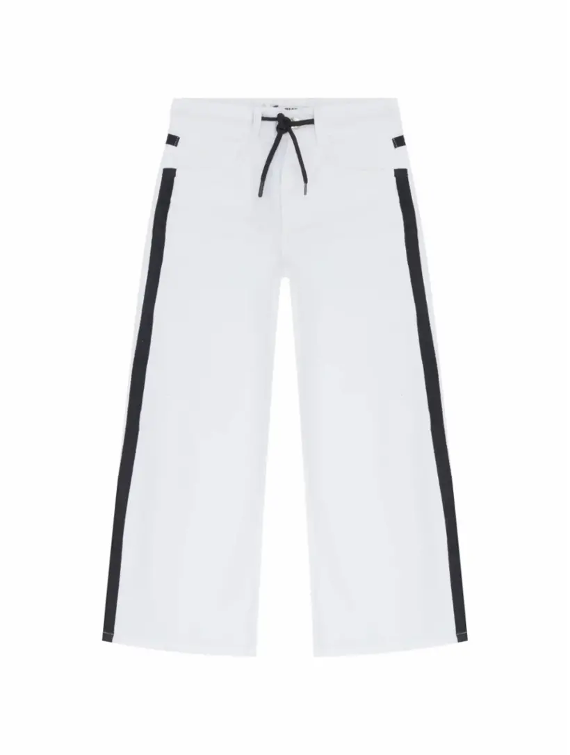 

Широкие джинсы с лампасами MSGM, белый