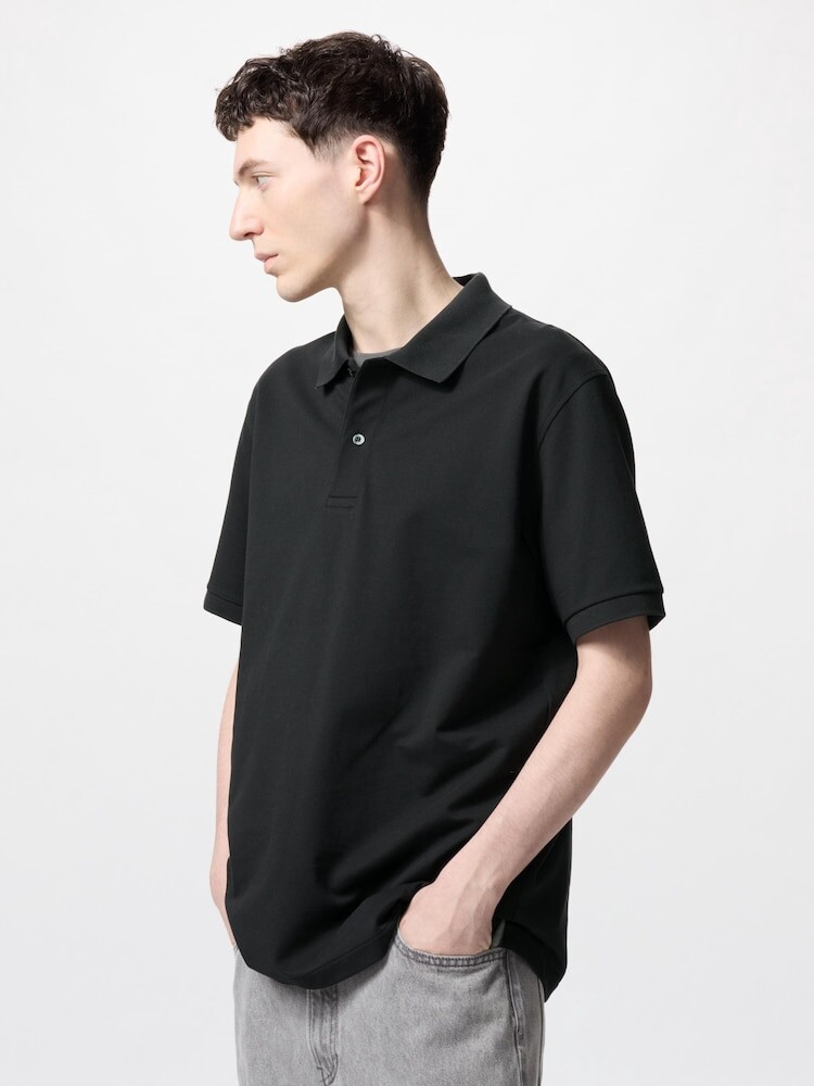 

Рубашка-Поло dry kanoko Uniqlo, черный