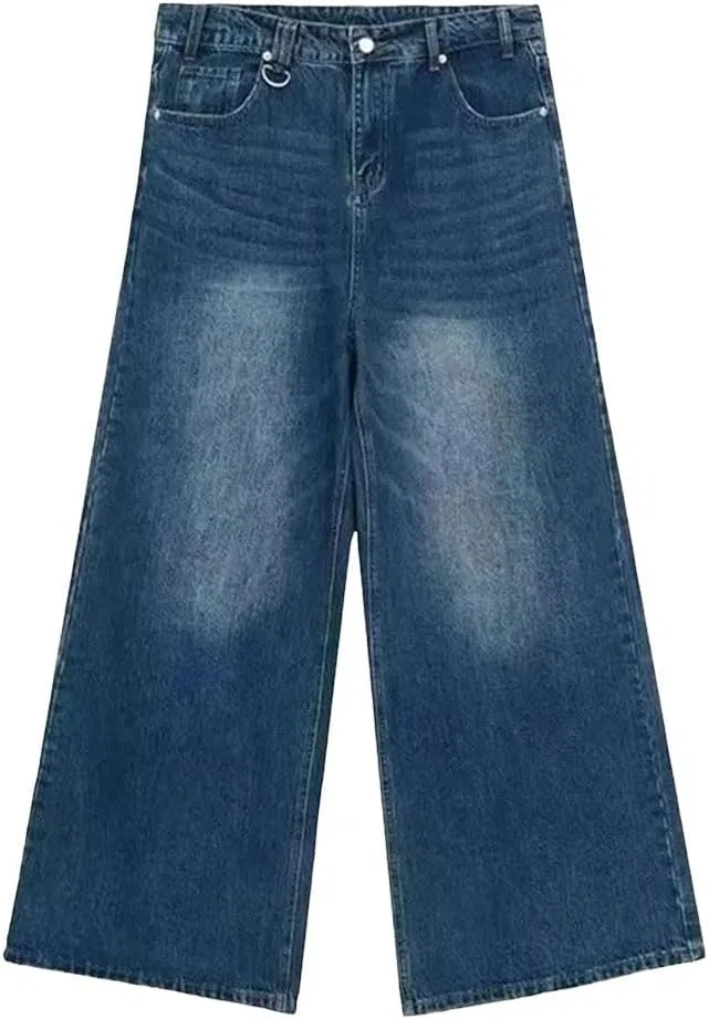 Джинсы прямые широкие, Vintage Wash, Men's Baggy Straight Leg Wide-Leg, 12
