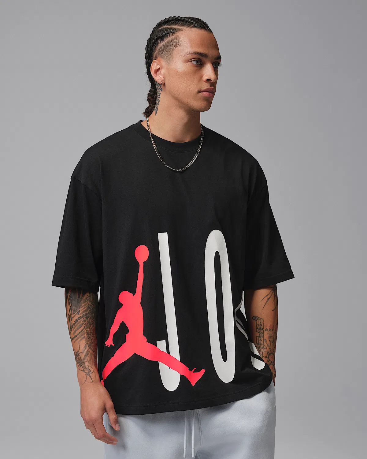Мужская оверсайз футболка Jordan, Black/Infrared 23