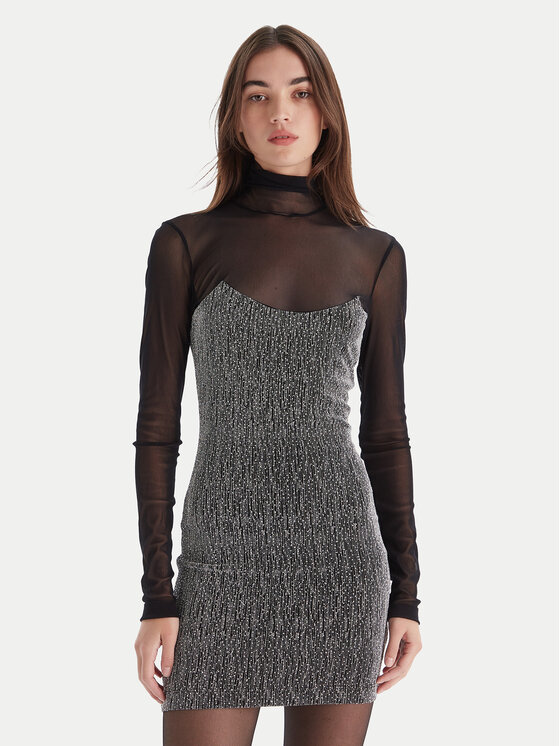 

Коктейльное платье slim fit A25CEAB10601 Simona Corsellini, серебряный