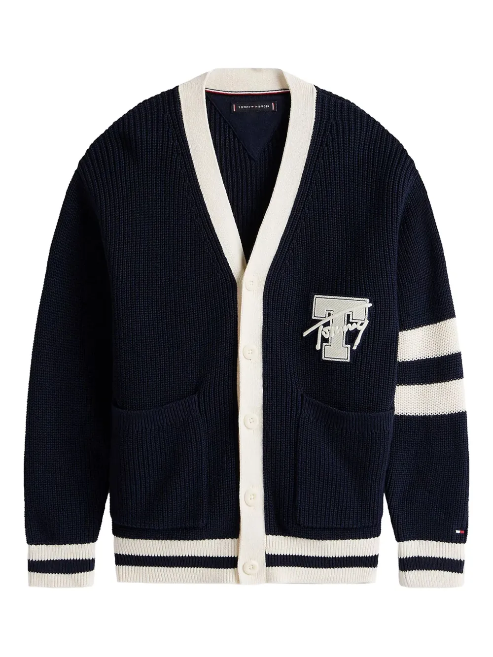 

Кардиган с полосками и логотипом Tommy Hilfiger Junior, синий