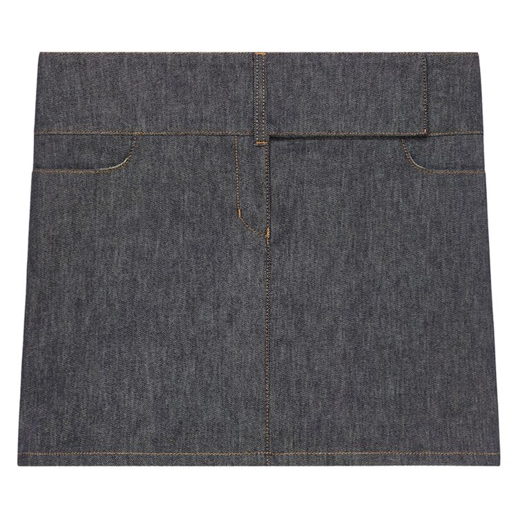 

Юбка Courrèges Belted Denim Miniskirt 'Dark Heather Grey', серый