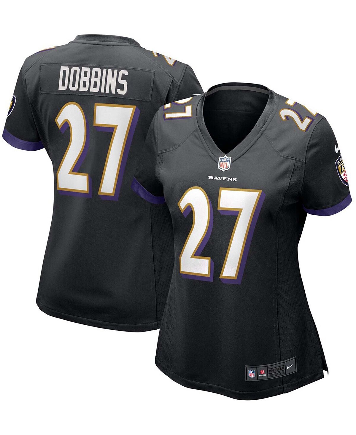 

Женский J.K. Черная игровая майка Dobbins Baltimore Ravens Nike, черный